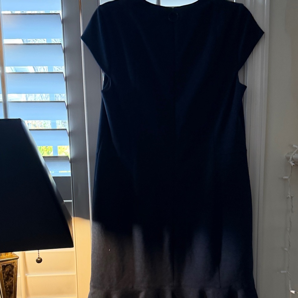Blue Ruffle Hem Dress by AKRIS Punto - Picture 8 of 10